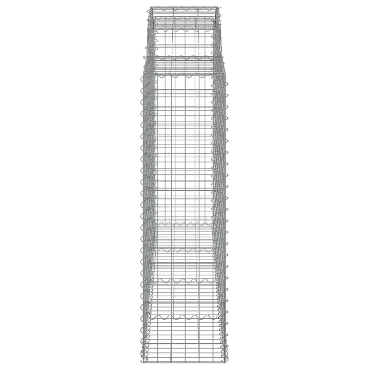 buede gabionkurve 25 stk. 200x50x140/160 cm galvaniseret jern