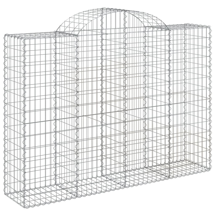 buede gabionkurve 30 stk. 200x50x140/160 cm galvaniseret jern