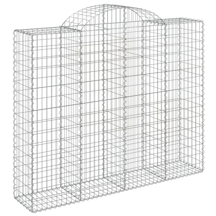 buede gabionkurve 5 stk. 200x50x160/180 cm galvaniseret jern