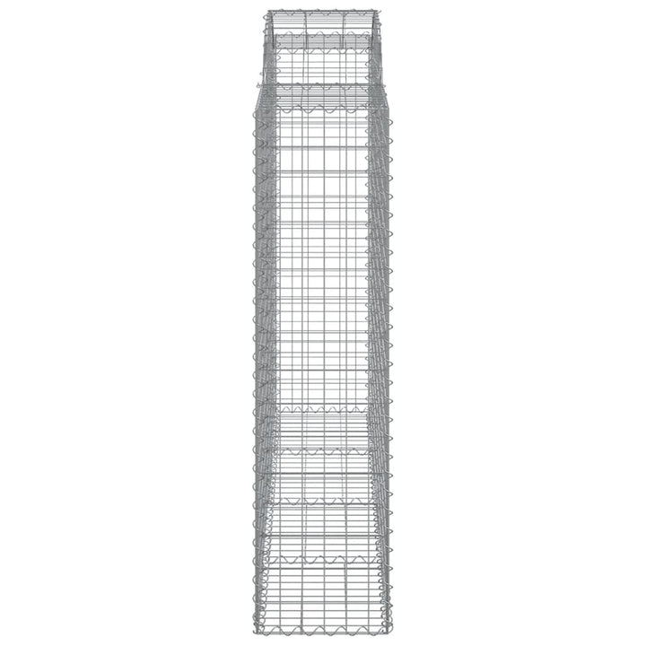 buede gabionkurve 5 stk. 200x50x160/180 cm galvaniseret jern