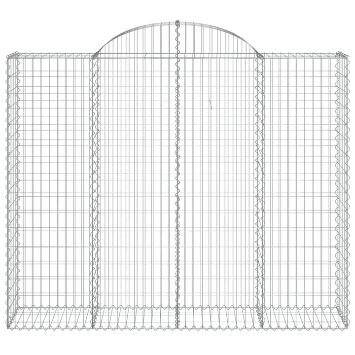 buede gabionkurve 8 stk. 200x50x160/180 cm galvaniseret jern
