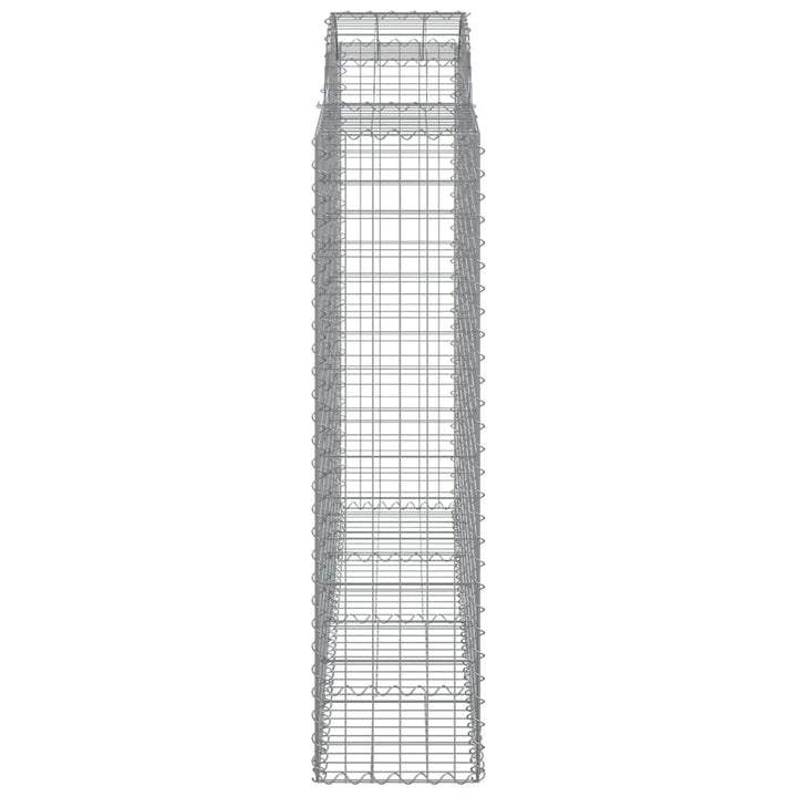 buede gabionkurve 8 stk. 200x50x160/180 cm galvaniseret jern