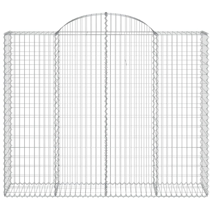 buede gabionkurve 9 stk. 200x50x160/180 cm galvaniseret jern