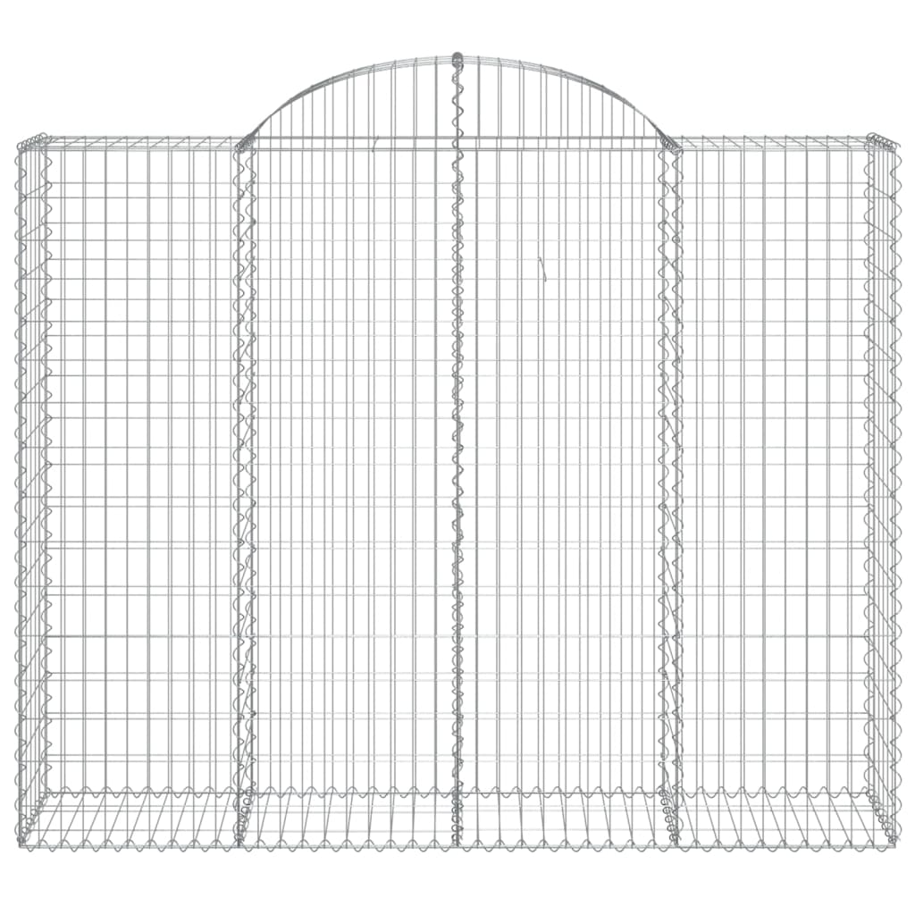 buede gabionkurve 10 stk. 200x50x160/180 cm galvaniseret jern