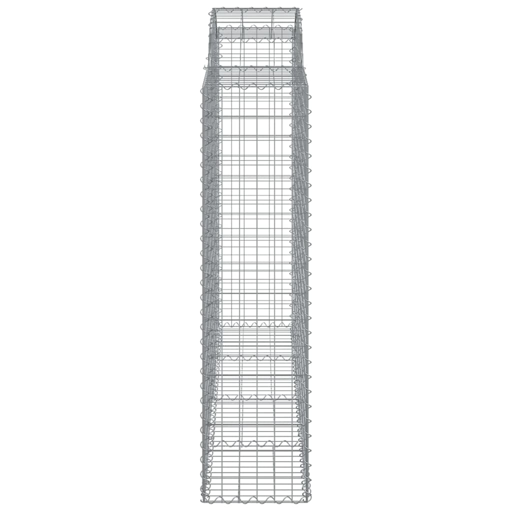 buede gabionkurve 10 stk. 200x50x160/180 cm galvaniseret jern