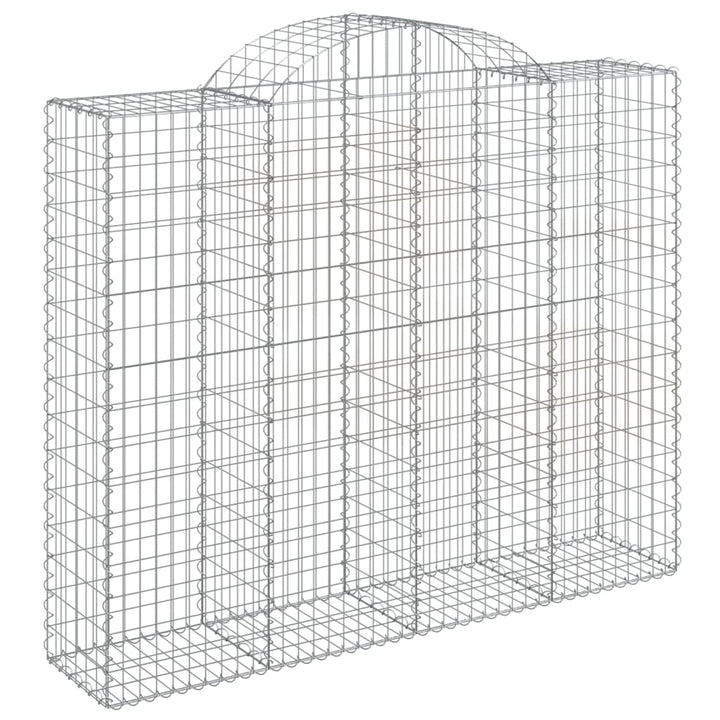 buede gabionkurve 12 stk. 200x50x160/180 cm galvaniseret jern