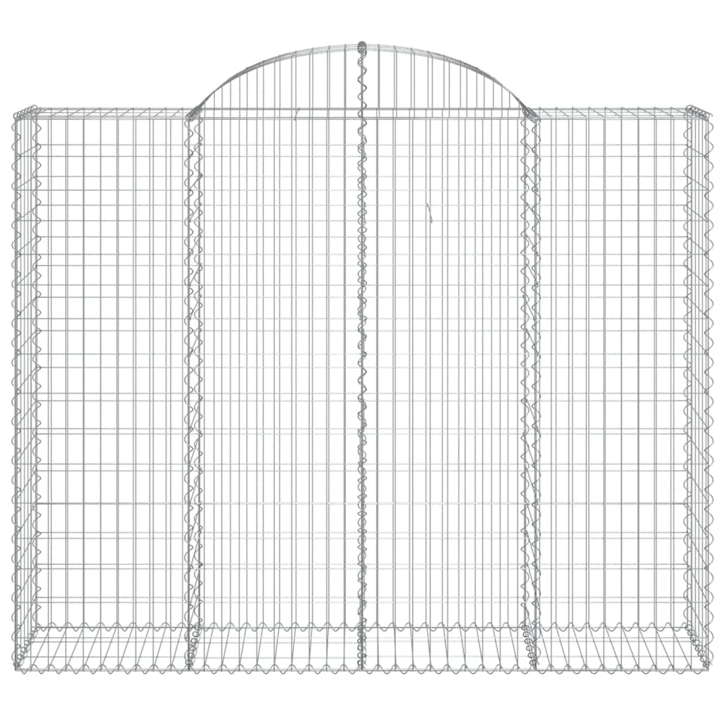 buede gabionkurve 12 stk. 200x50x160/180 cm galvaniseret jern