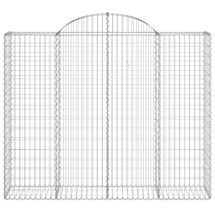buede gabionkurve 14 stk. 200x50x160/180 cm galvaniseret jern