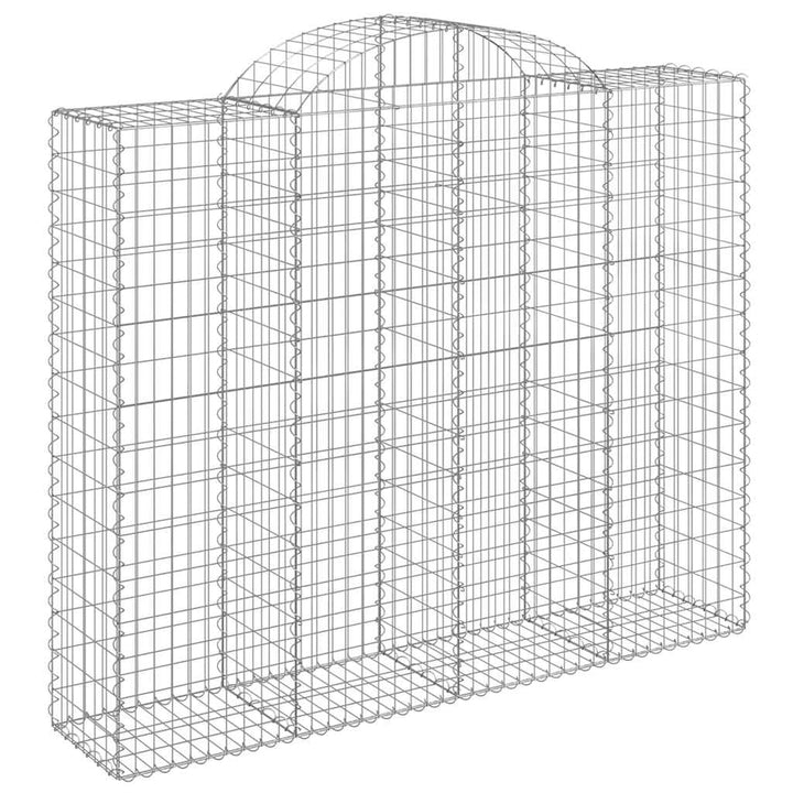 buede gabionkurve 15 stk. 200x50x160/180 cm galvaniseret jern