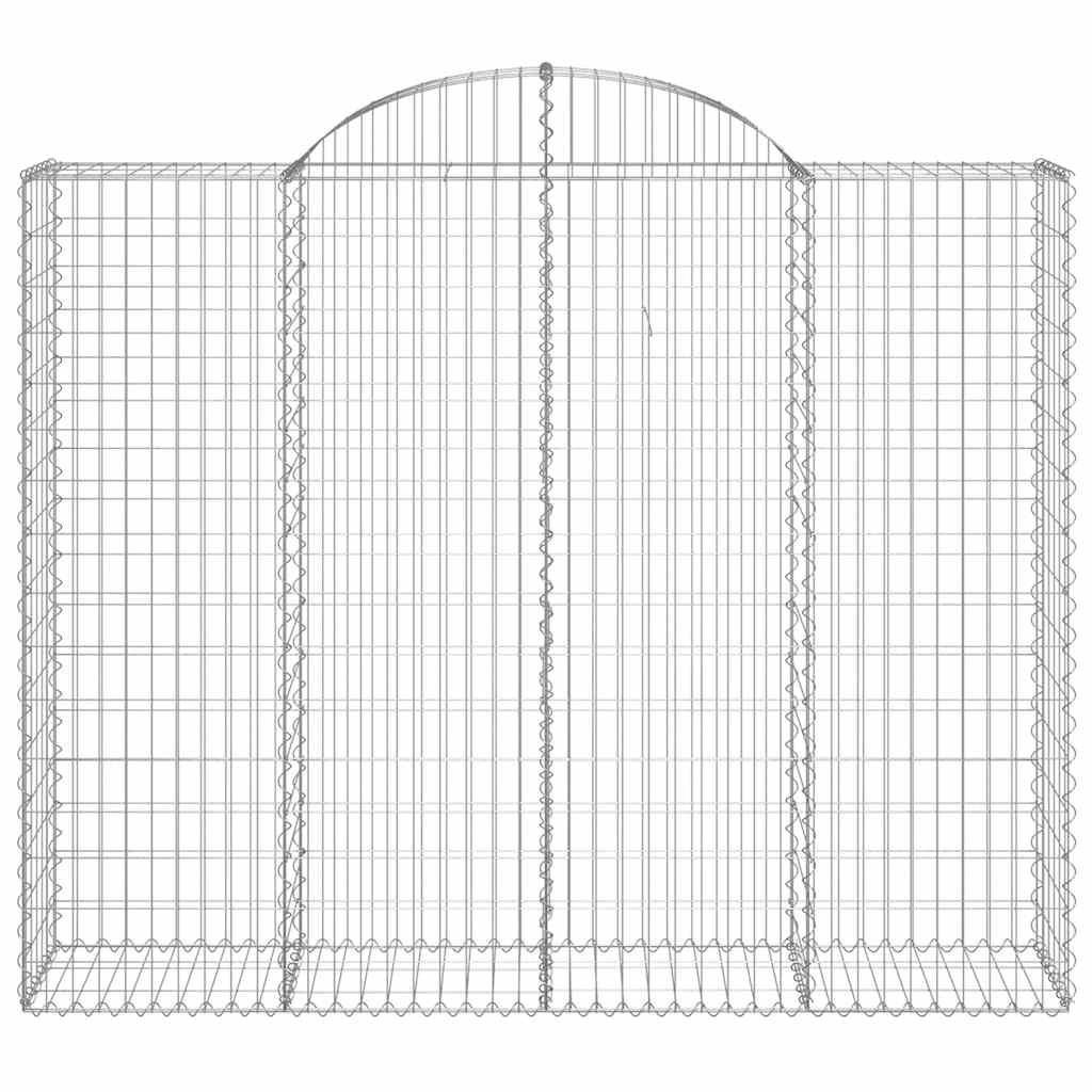 buede gabionkurve 15 stk. 200x50x160/180 cm galvaniseret jern