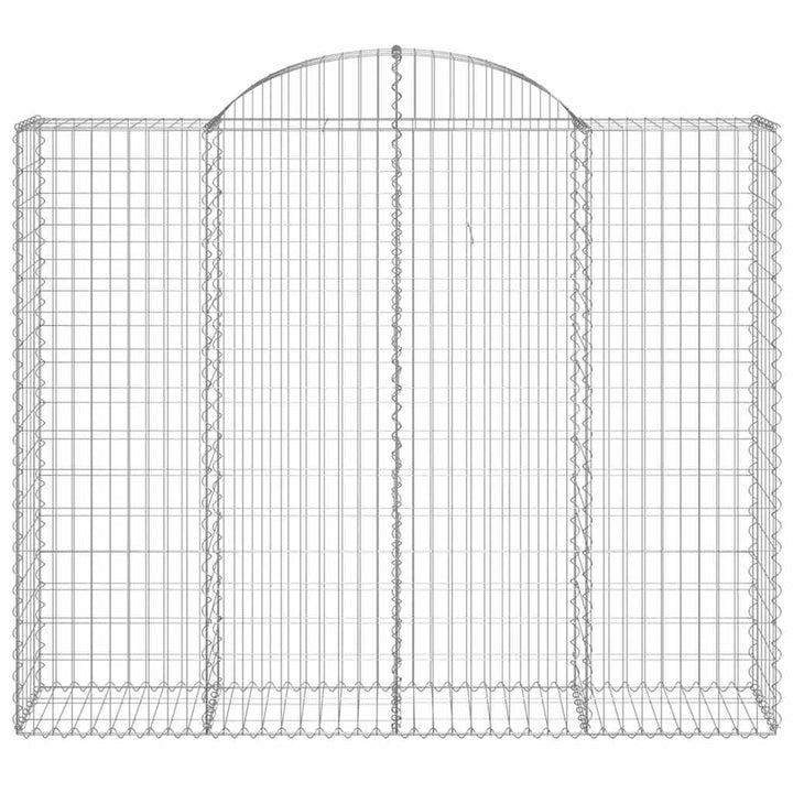 buede gabionkurve 15 stk. 200x50x160/180 cm galvaniseret jern