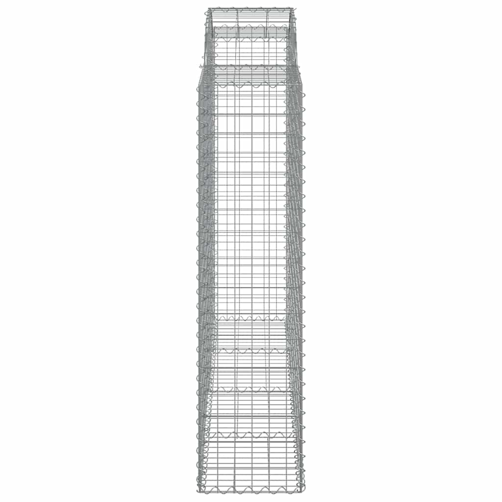buede gabionkurve 15 stk. 200x50x160/180 cm galvaniseret jern