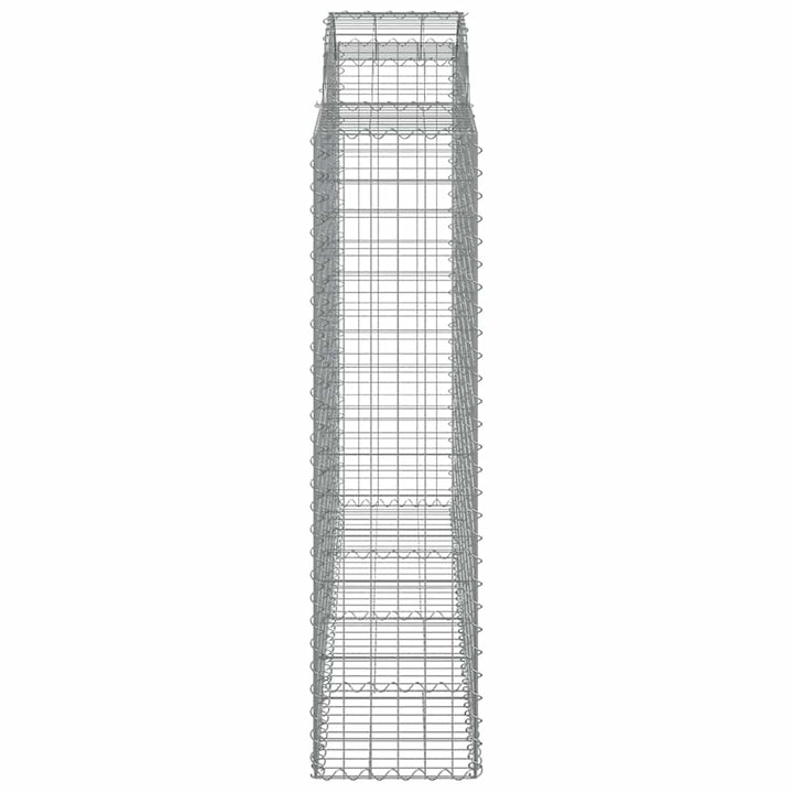 buede gabionkurve 15 stk. 200x50x160/180 cm galvaniseret jern