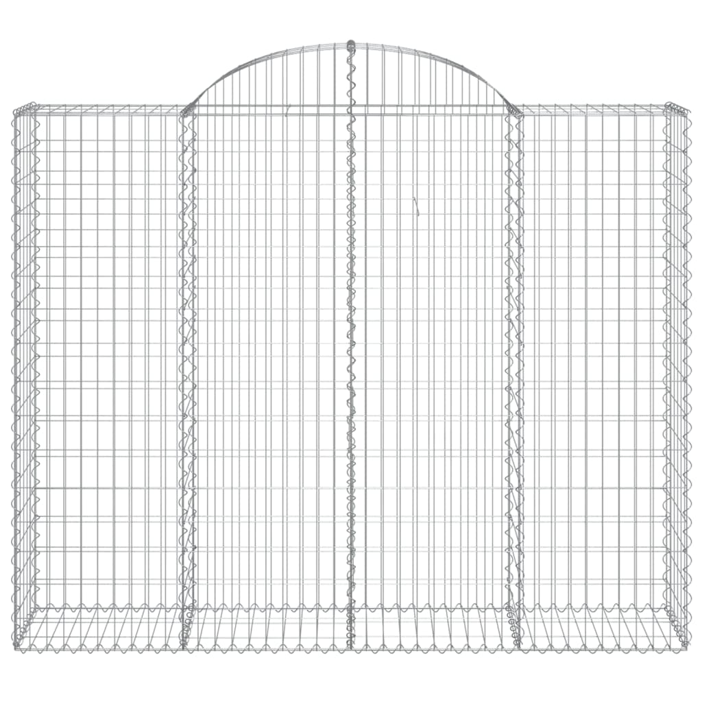 buede gabionkurve 20 stk. 200x50x160/180 cm galvaniseret jern