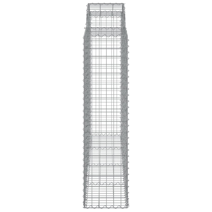 buede gabionkurve 20 stk. 200x50x160/180 cm galvaniseret jern