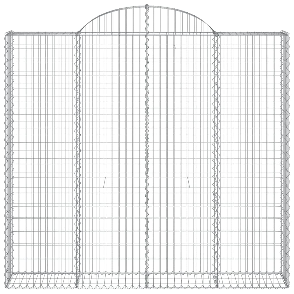 buede gabionkurve 7 stk. 200x50x180/200 cm galvaniseret jern