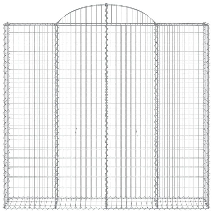 buede gabionkurve 7 stk. 200x50x180/200 cm galvaniseret jern