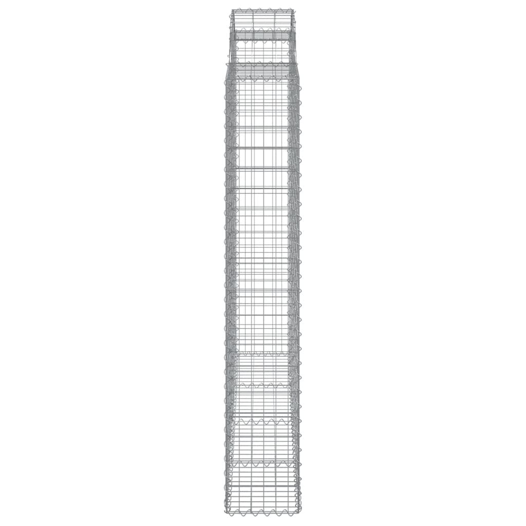 buede gabionkurve 7 stk. 200x50x180/200 cm galvaniseret jern