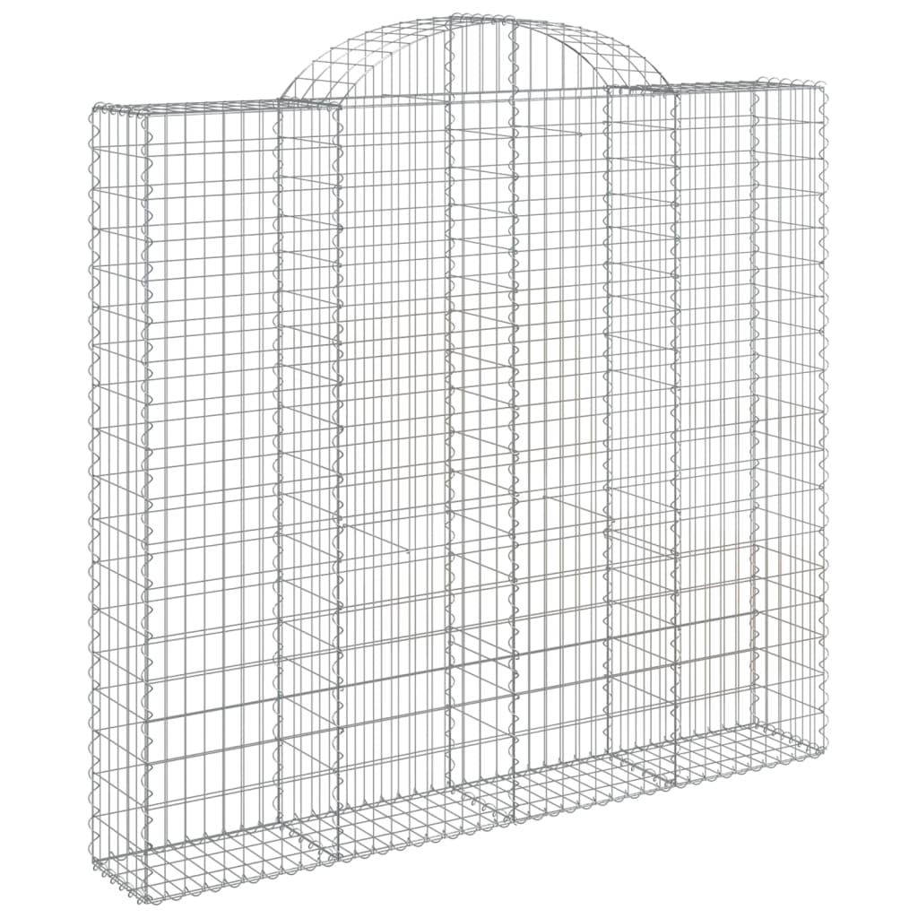 buede gabionkurve 8 stk. 200x50x180/200 cm galvaniseret jern