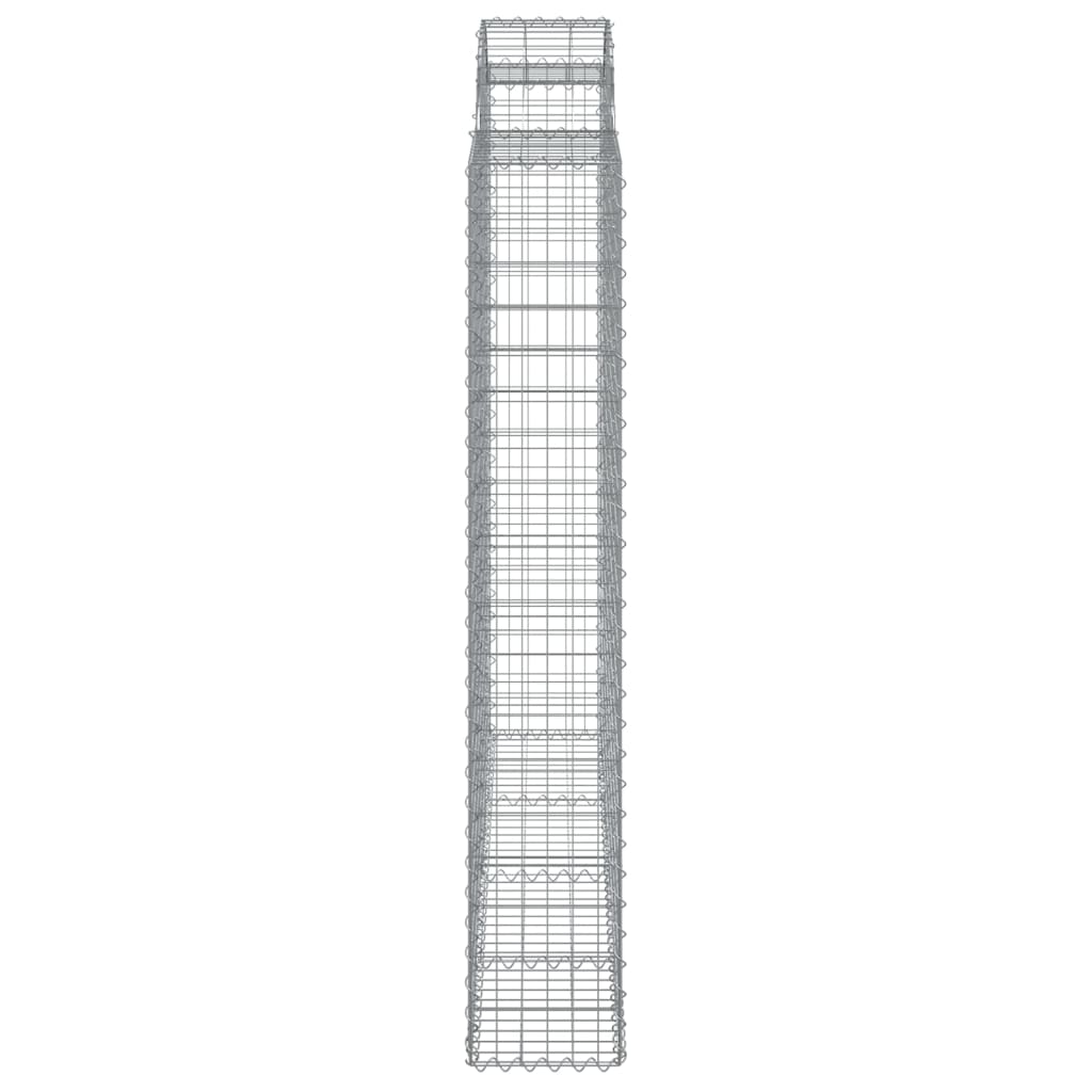buede gabionkurve 8 stk. 200x50x180/200 cm galvaniseret jern