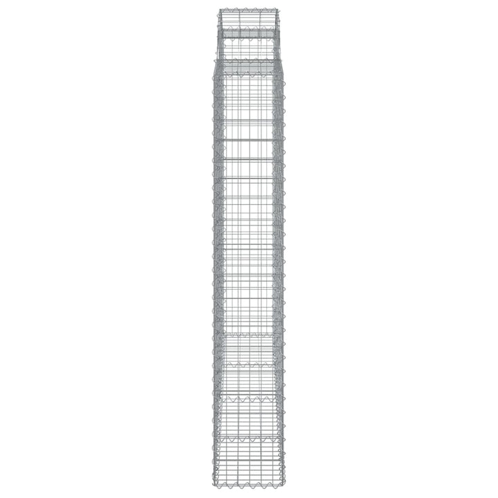 buede gabionkurve 8 stk. 200x50x180/200 cm galvaniseret jern
