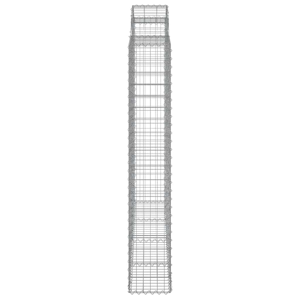 buede gabionkurve 9 stk. 200x50x180/200 cm galvaniseret jern