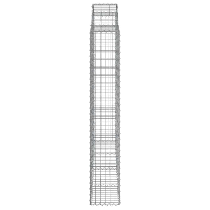 buede gabionkurve 9 stk. 200x50x180/200 cm galvaniseret jern
