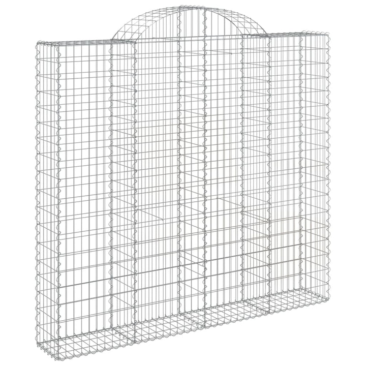 buede gabionkurve 10 stk. 200x50x180/200 cm galvaniseret jern