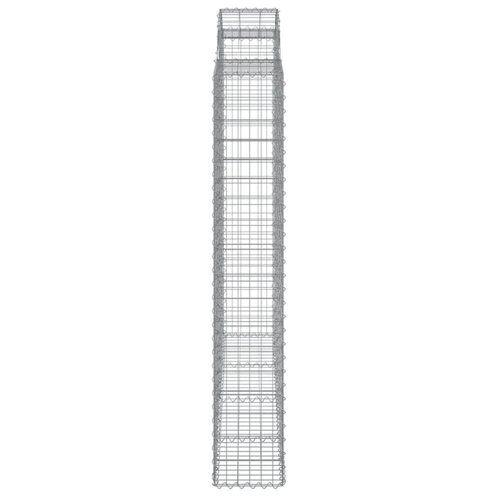 buede gabionkurve 10 stk. 200x50x180/200 cm galvaniseret jern