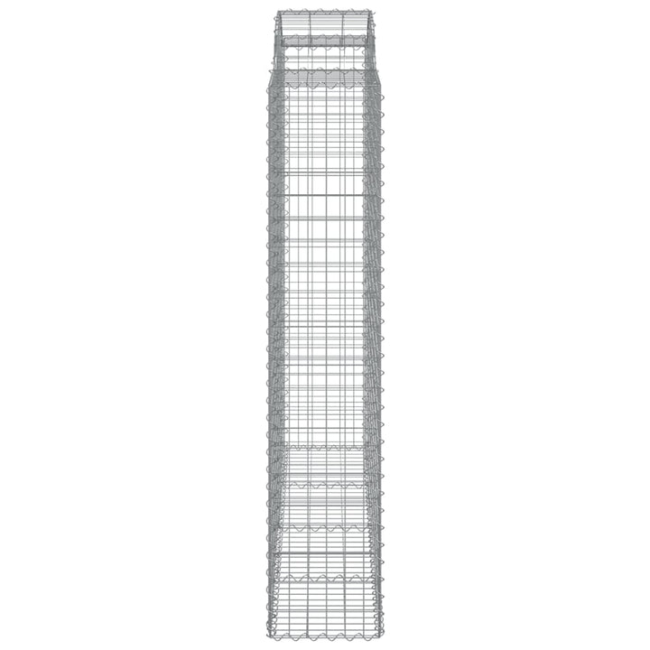 buede gabionkurve 2 stk. 200x50x200/220 cm galvaniseret jern