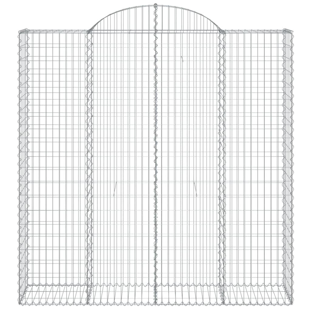 buede gabionkurve 3 stk. 200x50x200/220 cm galvaniseret jern