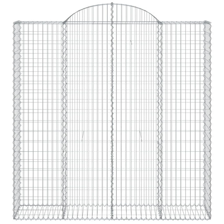 buede gabionkurve 5 stk. 200x50x200/220 cm galvaniseret jern