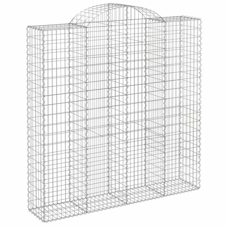 buede gabionkurve 7 stk. 200x50x200/220 cm galvaniseret jern