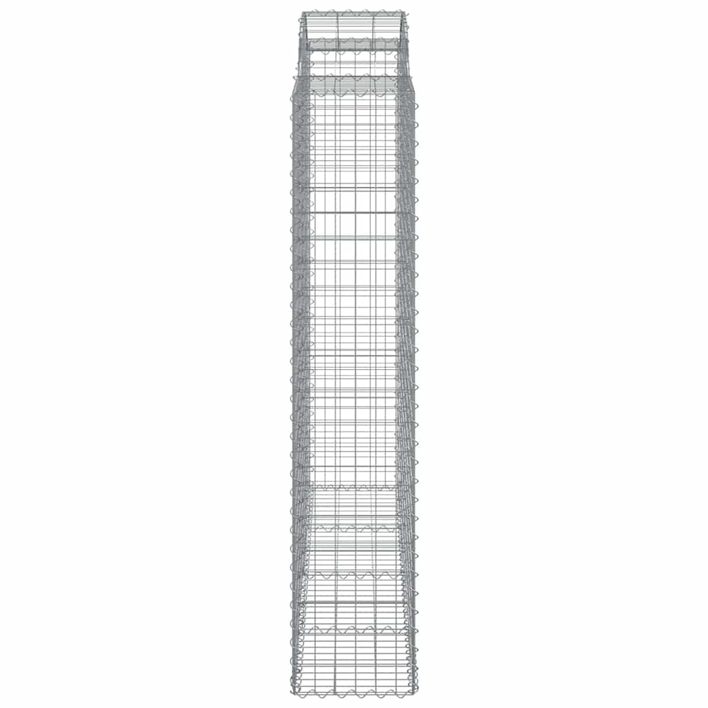 buede gabionkurve 7 stk. 200x50x200/220 cm galvaniseret jern