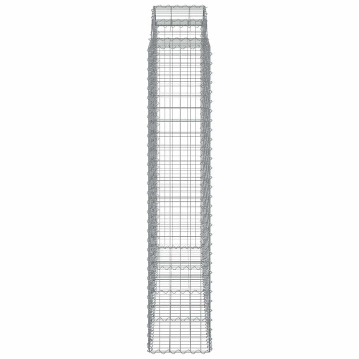 buede gabionkurve 7 stk. 200x50x200/220 cm galvaniseret jern