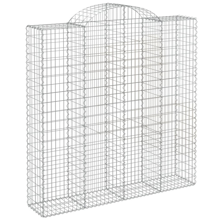 buede gabionkurve 8 stk. 200x50x200/220 cm galvaniseret jern