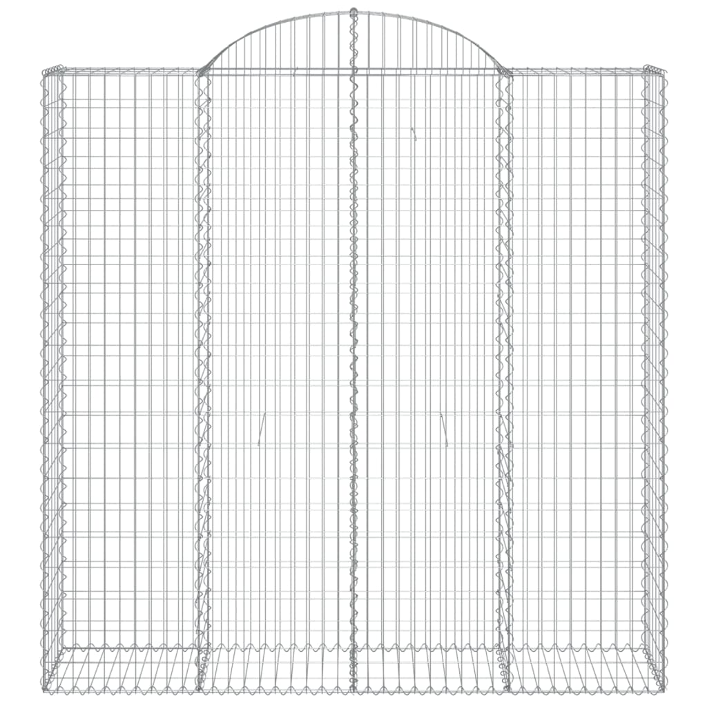 buede gabionkurve 8 stk. 200x50x200/220 cm galvaniseret jern