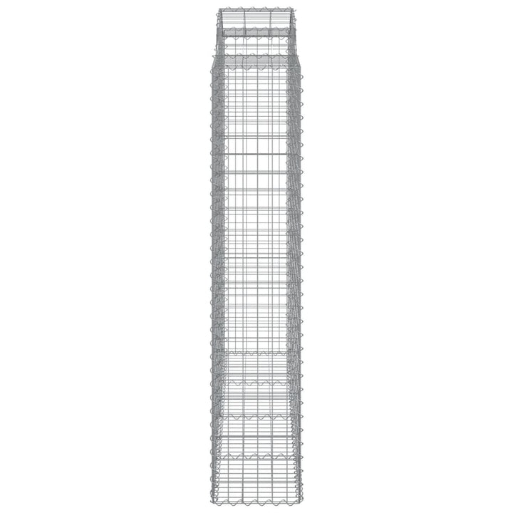 buede gabionkurve 8 stk. 200x50x200/220 cm galvaniseret jern