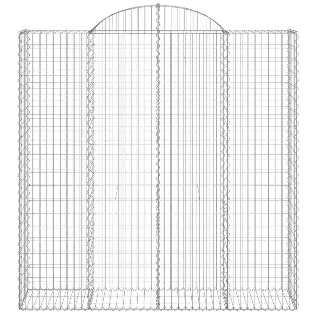 buede gabionkurve 9 stk. 200x50x200/220 cm galvaniseret jern