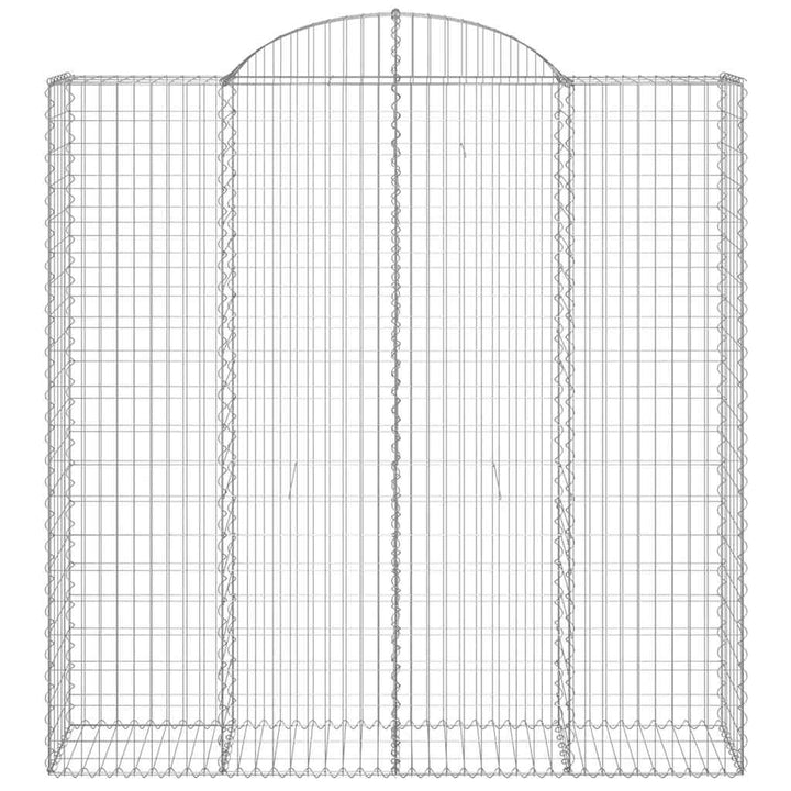 buede gabionkurve 9 stk. 200x50x200/220 cm galvaniseret jern
