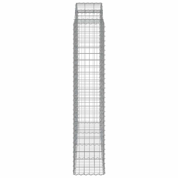 buede gabionkurve 9 stk. 200x50x200/220 cm galvaniseret jern