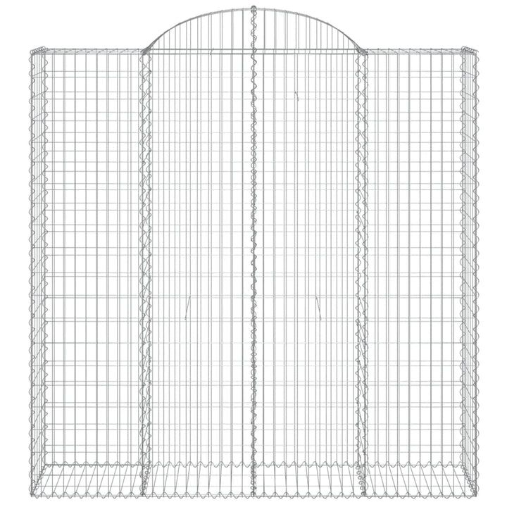 buede gabionkurve 10 stk. 200x50x200/220 cm galvaniseret jern