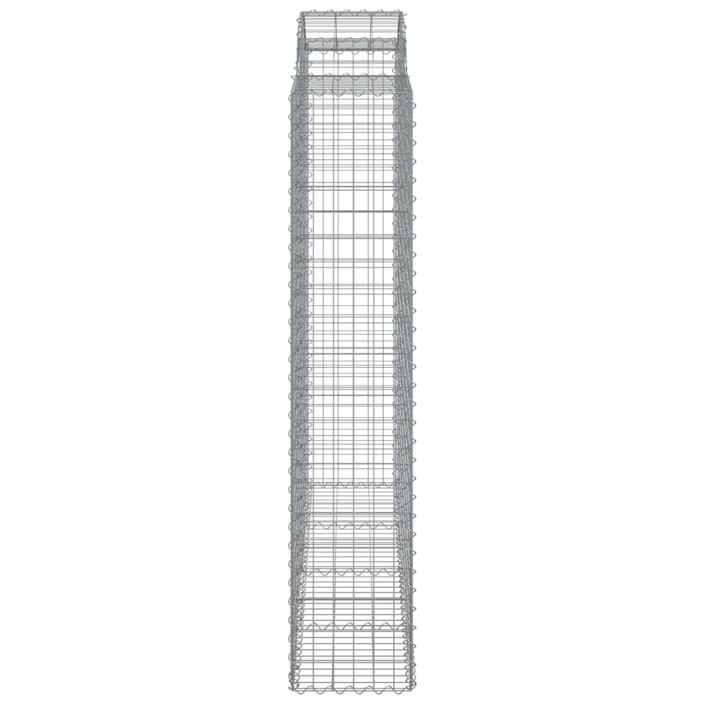 buede gabionkurve 12 stk. 200x50x200/220 cm galvaniseret jern