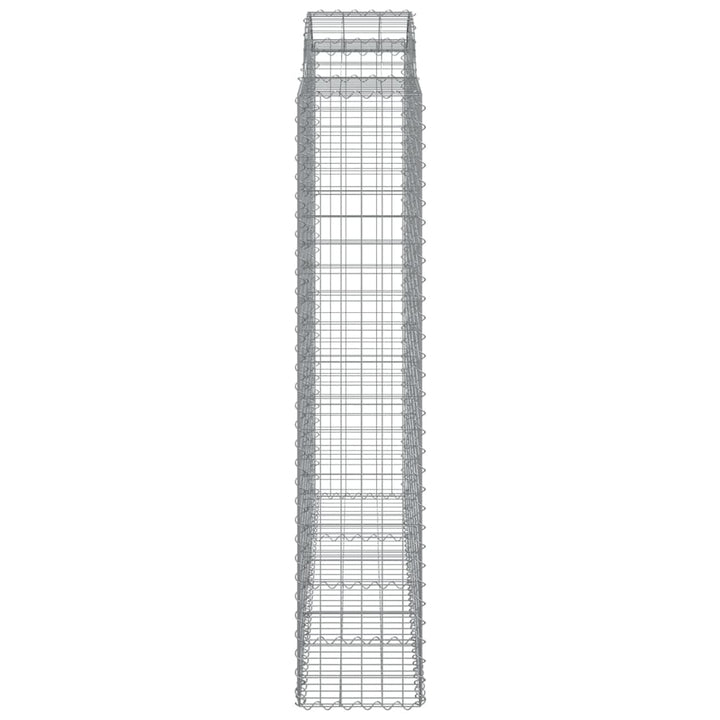 buede gabionkurve 12 stk. 200x50x200/220 cm galvaniseret jern