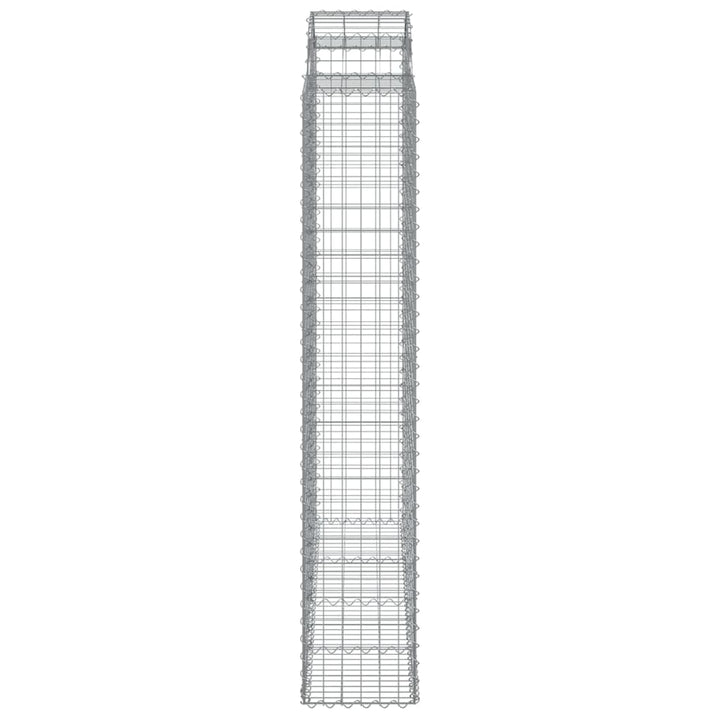 buede gabionkurve 6 stk. 200x50x220/240 cm galvaniseret jern