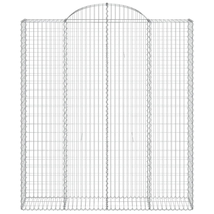 buede gabionkurve 8 stk. 200x50x220/240 cm galvaniseret jern