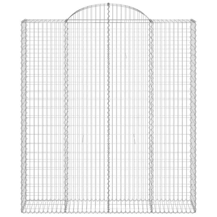 buede gabionkurve 9 stk. 200x50x220/240 cm galvaniseret jern