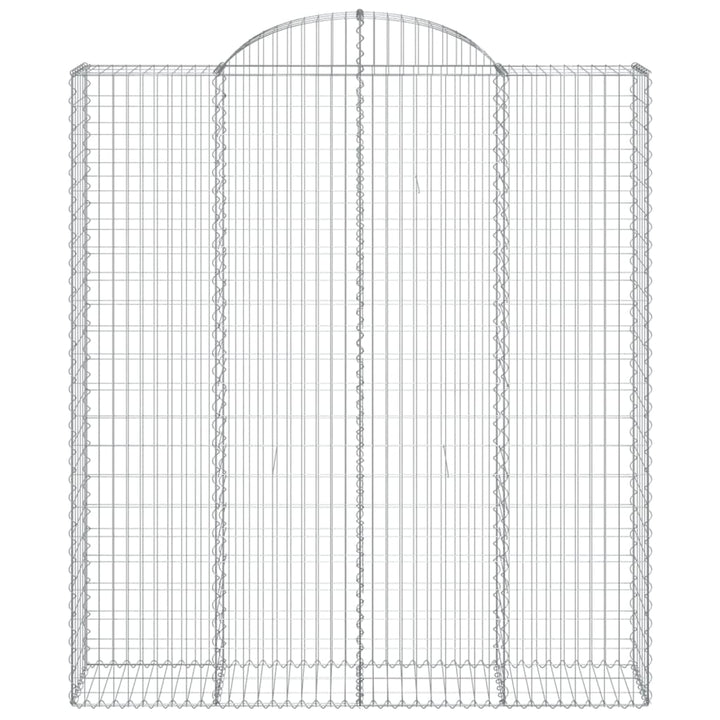 buede gabionkurve 11 stk. 200x50x220/240 cm galvaniseret jern