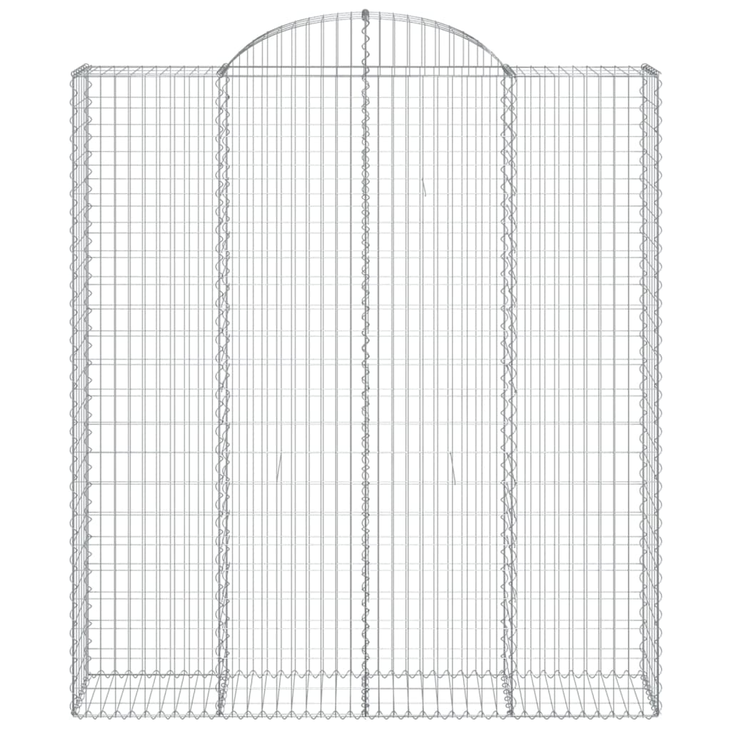 buede gabionkurve 15 stk. 200x50x220/240 cm galvaniseret jern