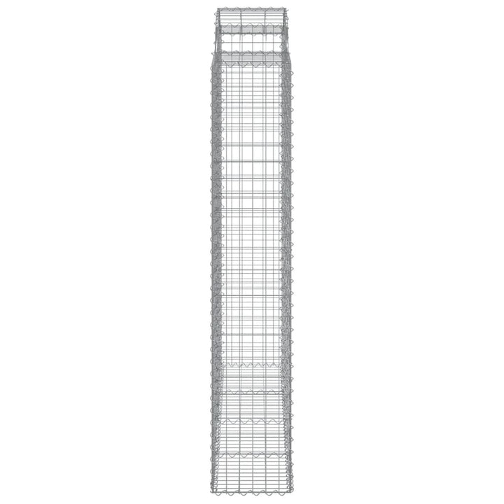 buede gabionkurve 15 stk. 200x50x220/240 cm galvaniseret jern